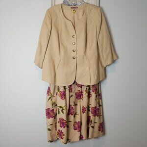 Jessica London floral skirt suit